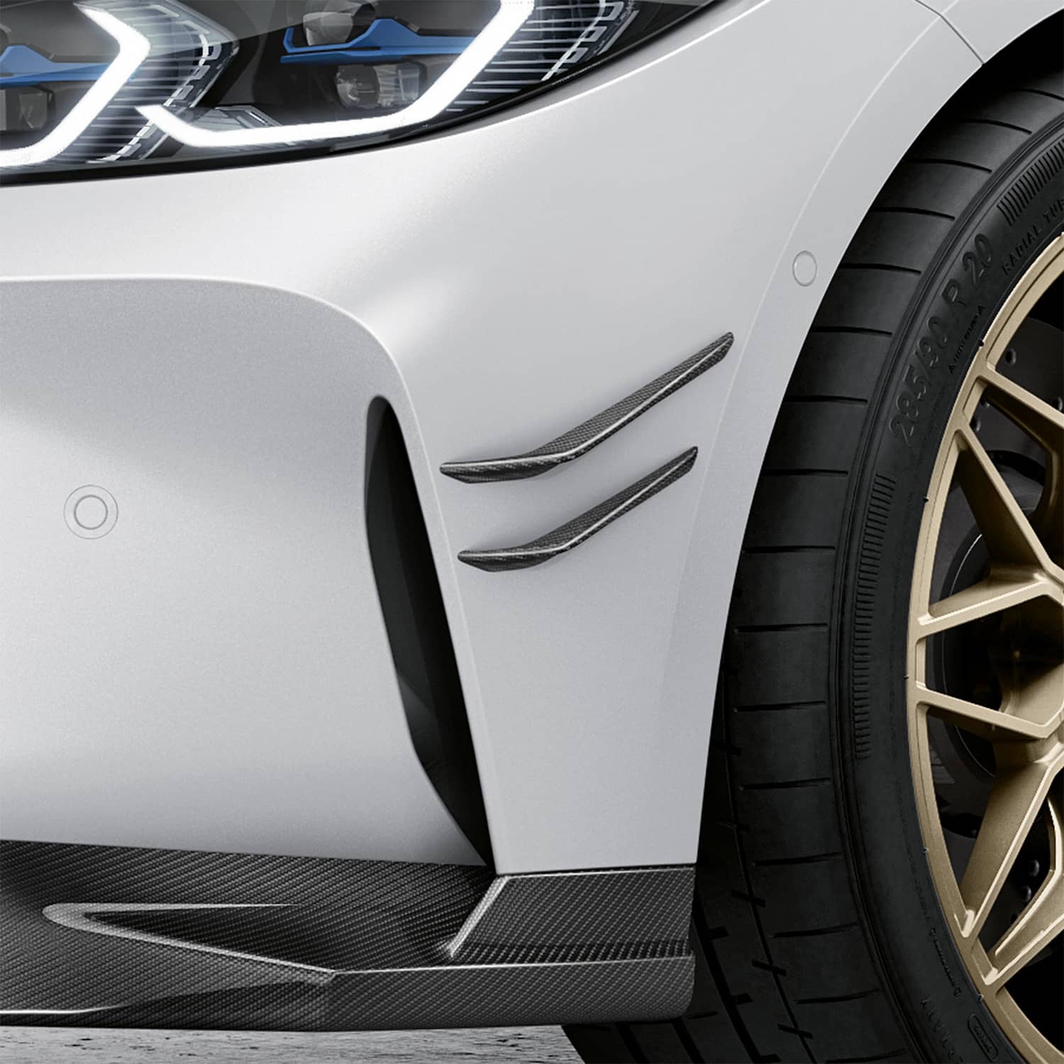 BMW G8X Genuine M Performance Prepreg Carbon Canards Aero Flicks For BMW G80 M3 / G82 M4-CCO
