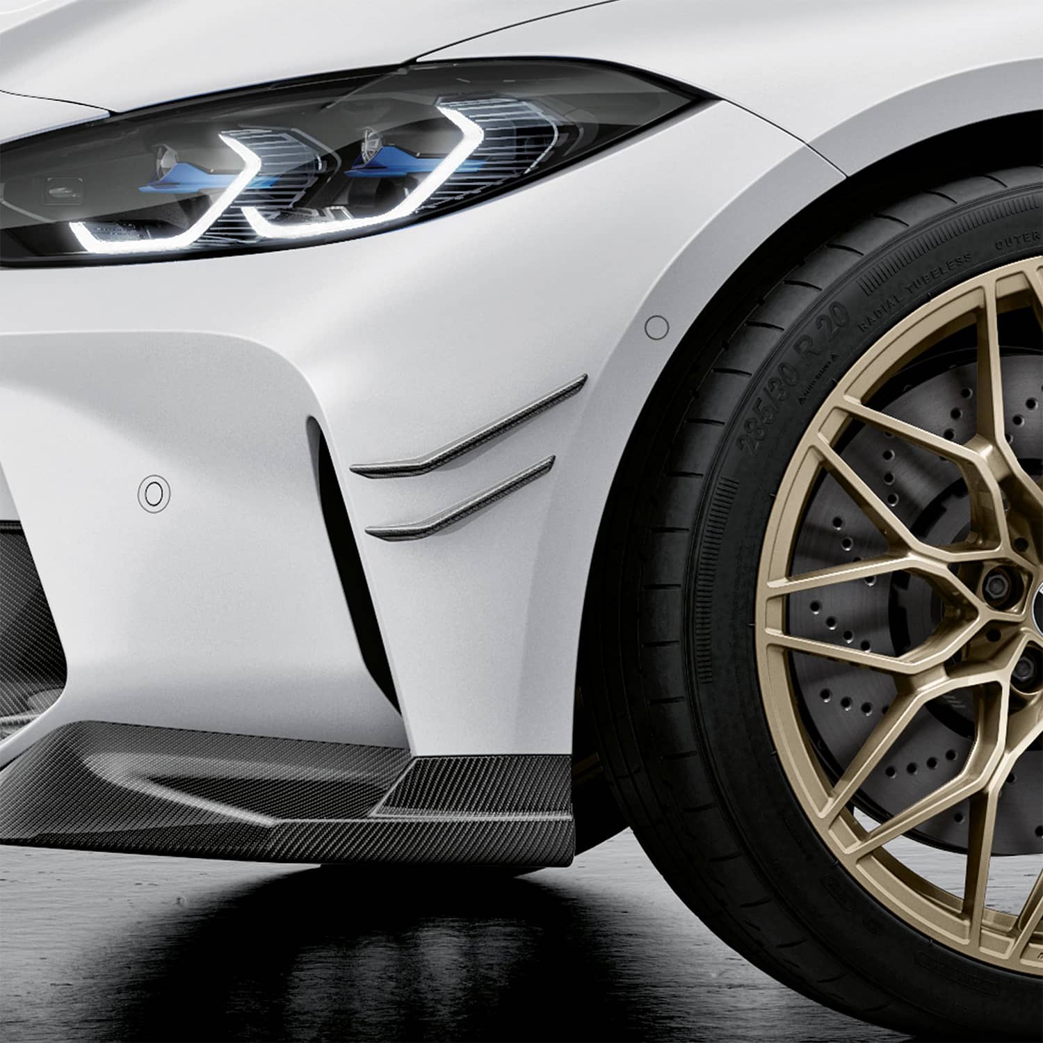 BMW G8X Genuine M Performance Prepreg Carbon Canards Aero Flicks For BMW G80 M3 / G82 M4-CCO