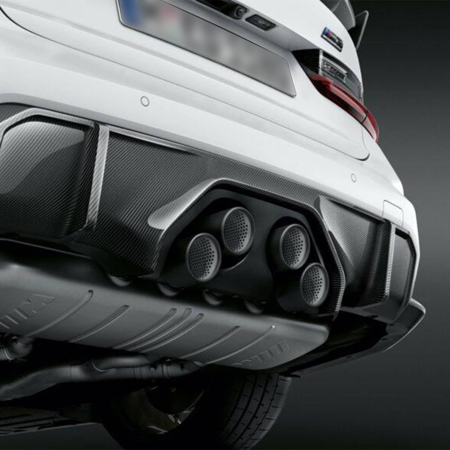 BMW Genuine M Performance G80 M3 G82 M4 Trio Exhaust Diffuser in Prepreg Carbon Fibre-CCO