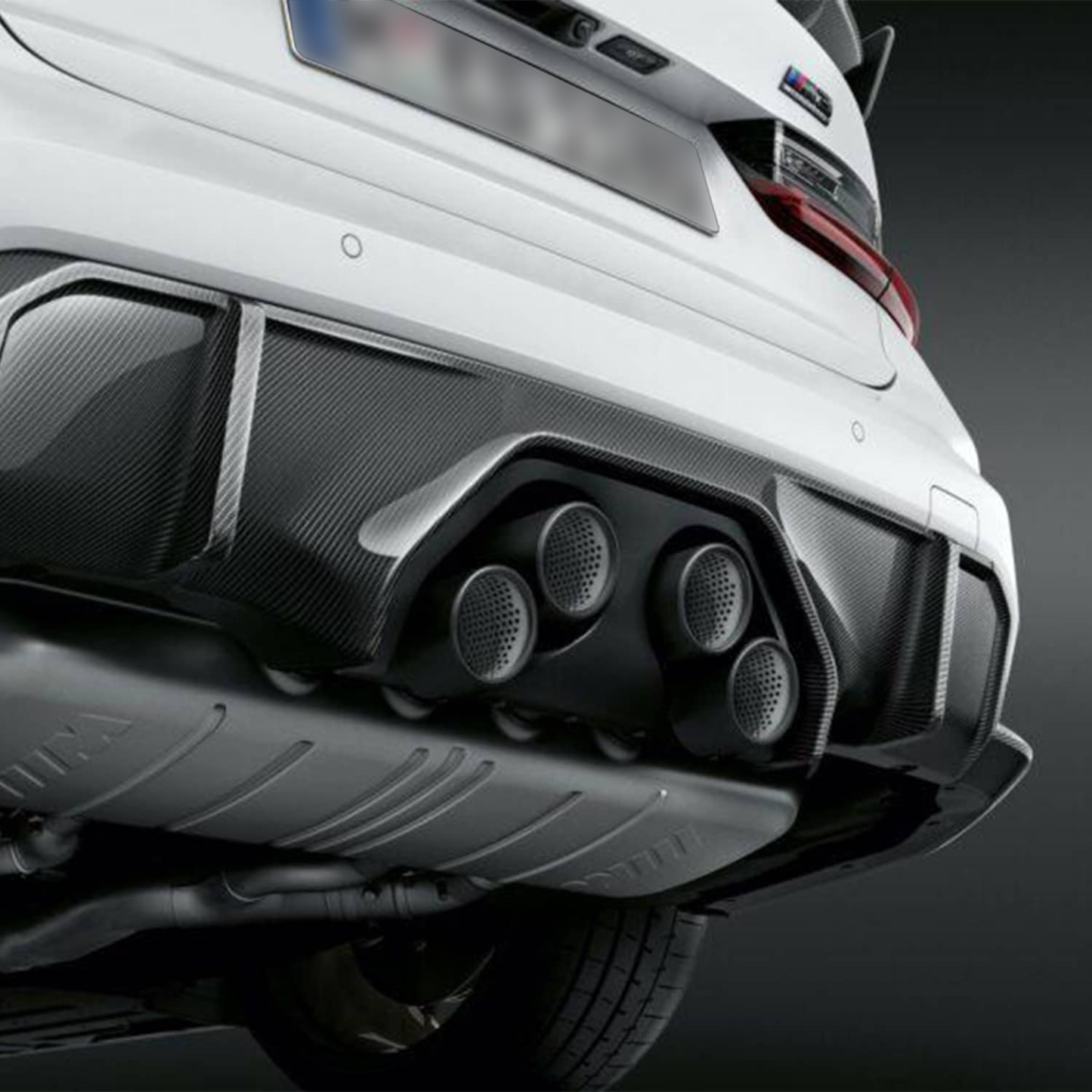 BMW Genuine M Performance G80 M3 G82 M4 Trio Exhaust Diffuser in Prepreg Carbon Fibre-CCO