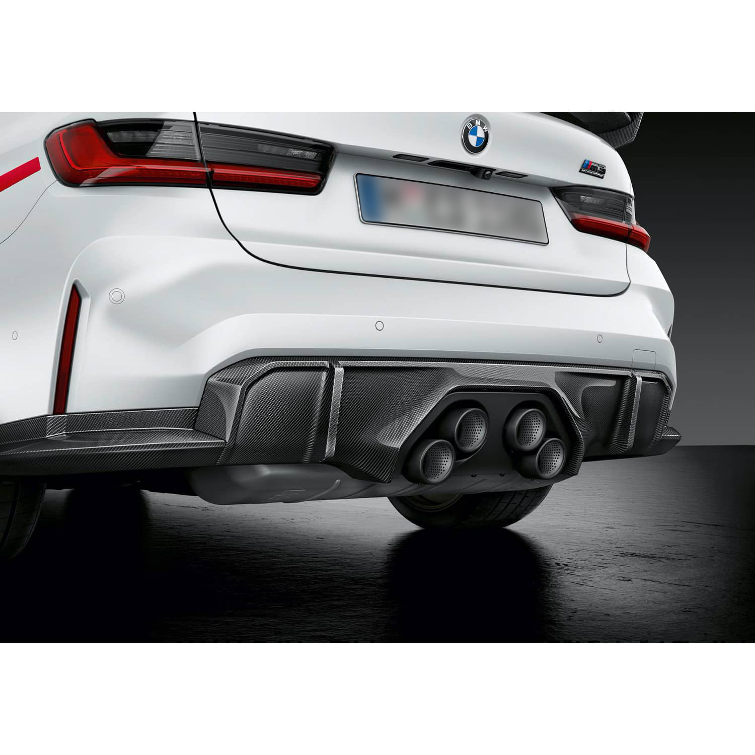 BMW Genuine M Performance G80 M3 G82 M4 Trio Exhaust Diffuser in Prepreg Carbon Fibre-CCO