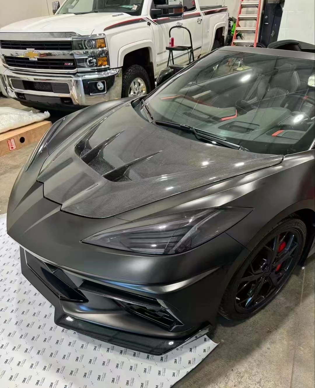 Carbon Fiber Hood For Chevrolet Corvette C8 Z06 Upgrade ZR1 Style Engine Hood/Bonnet