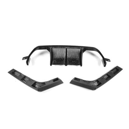 MHC+ BMW M3/M4 Aggressive 3 Piece Rear Diffuser Gloss Pre Preg Carbon Fibre (F80/F82/F83)-CCO