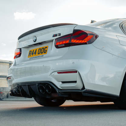MHC+ BMW M3/M4 Aggressive 3 Piece Rear Diffuser Gloss Pre Preg Carbon Fibre (F80/F82/F83)-CCO