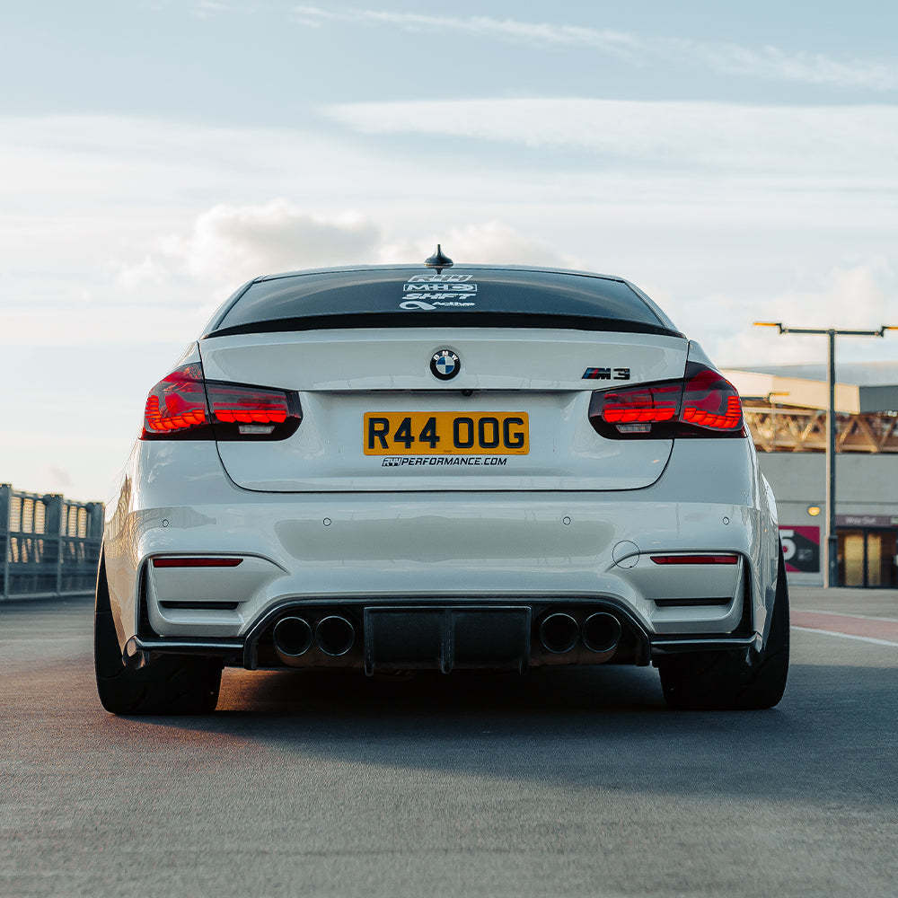 MHC+ BMW M3/M4 Aggressive 3 Piece Rear Diffuser Gloss Pre Preg Carbon Fibre (F80/F82/F83)-CCO