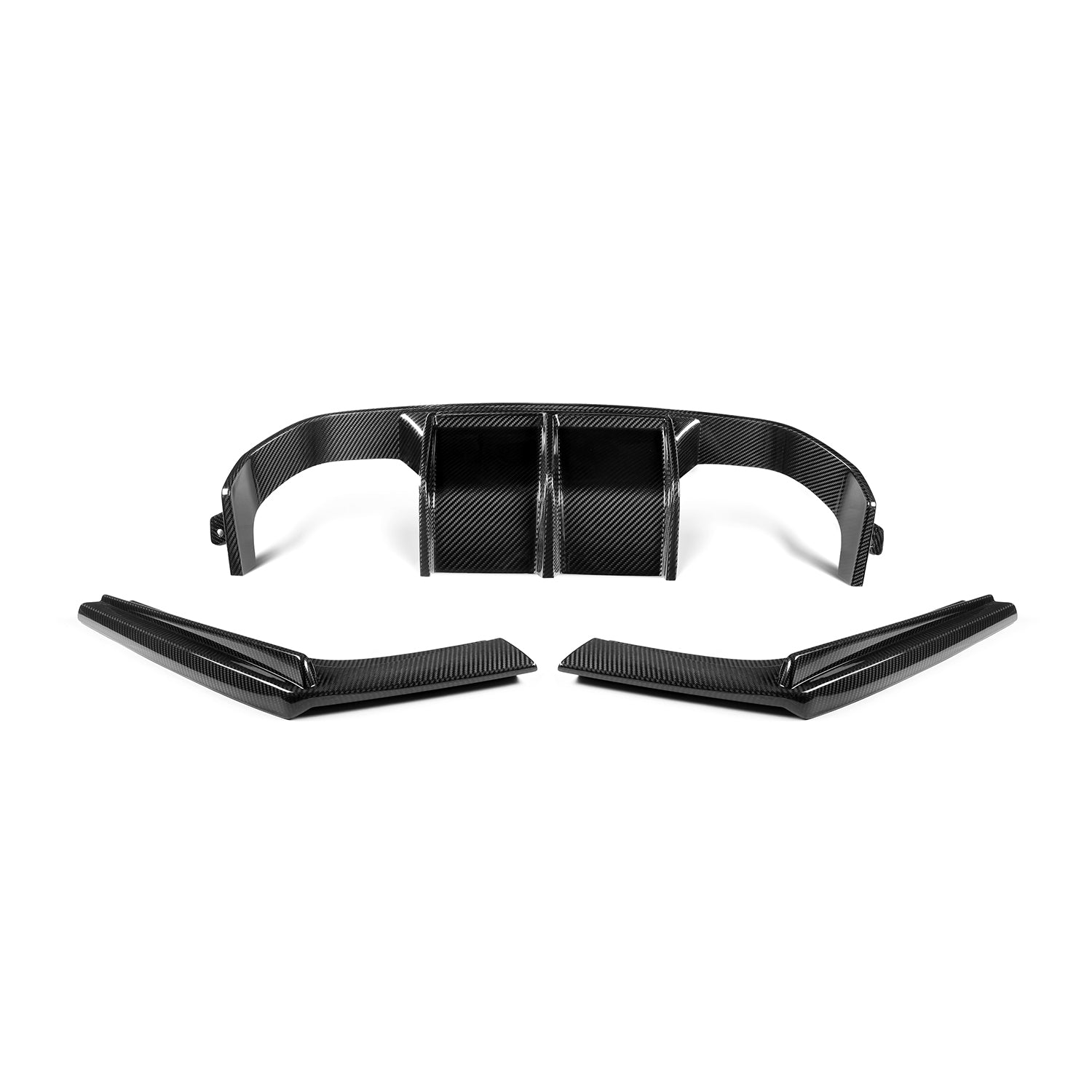 MHC+ BMW M3/M4 Aggressive 3 Piece Rear Diffuser Gloss Pre Preg Carbon Fibre (F80/F82/F83)-CCO