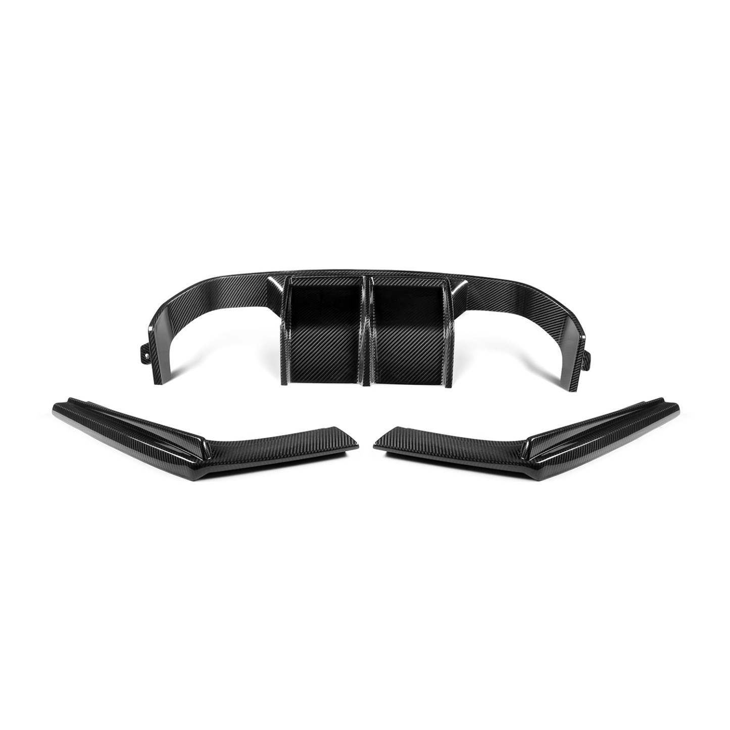 MHC+ BMW M3/M4 Aggressive 3 Piece Rear Diffuser Gloss Pre Preg Carbon Fibre (F80/F82/F83)-CCO