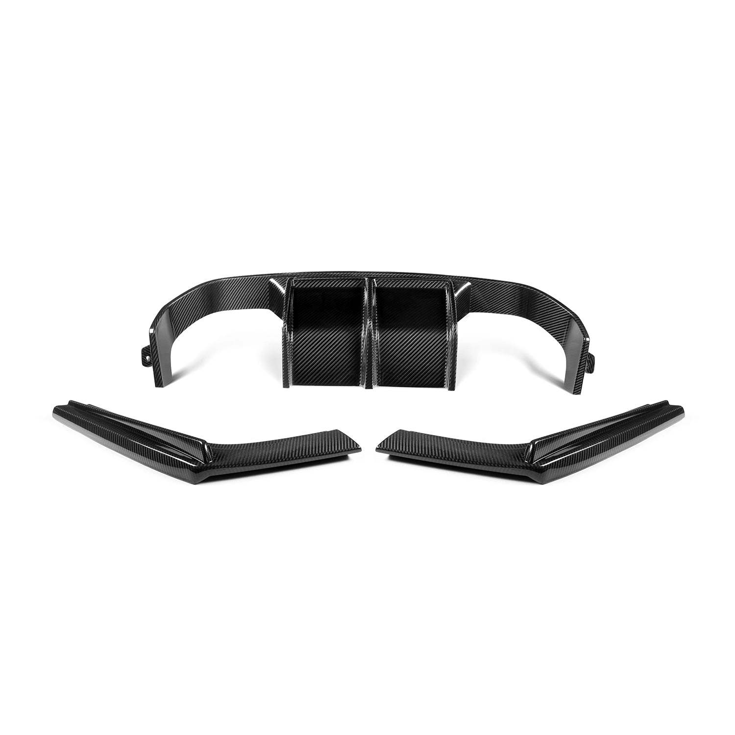 MHC+ BMW M3/M4 Aggressive 3 Piece Rear Diffuser Gloss Pre Preg Carbon Fibre (F80/F82/F83)-CCO