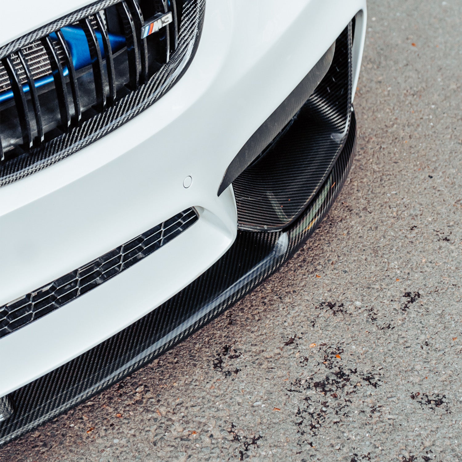 MHC+ BMW M3/M4 Performance Style Front Splitter In Gloss Pre Preg Carbon Fibre (F80/F82/F83)-CCO