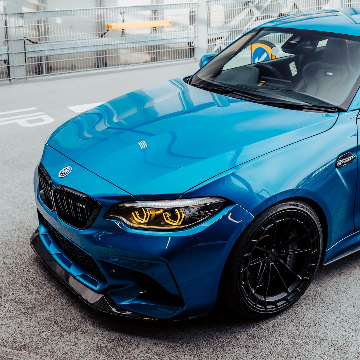 MHC+ BMW M2 Competition S55 GT Style Front Splitter In Gloss Pre Preg Carbon Fibre (F87C)-CCO