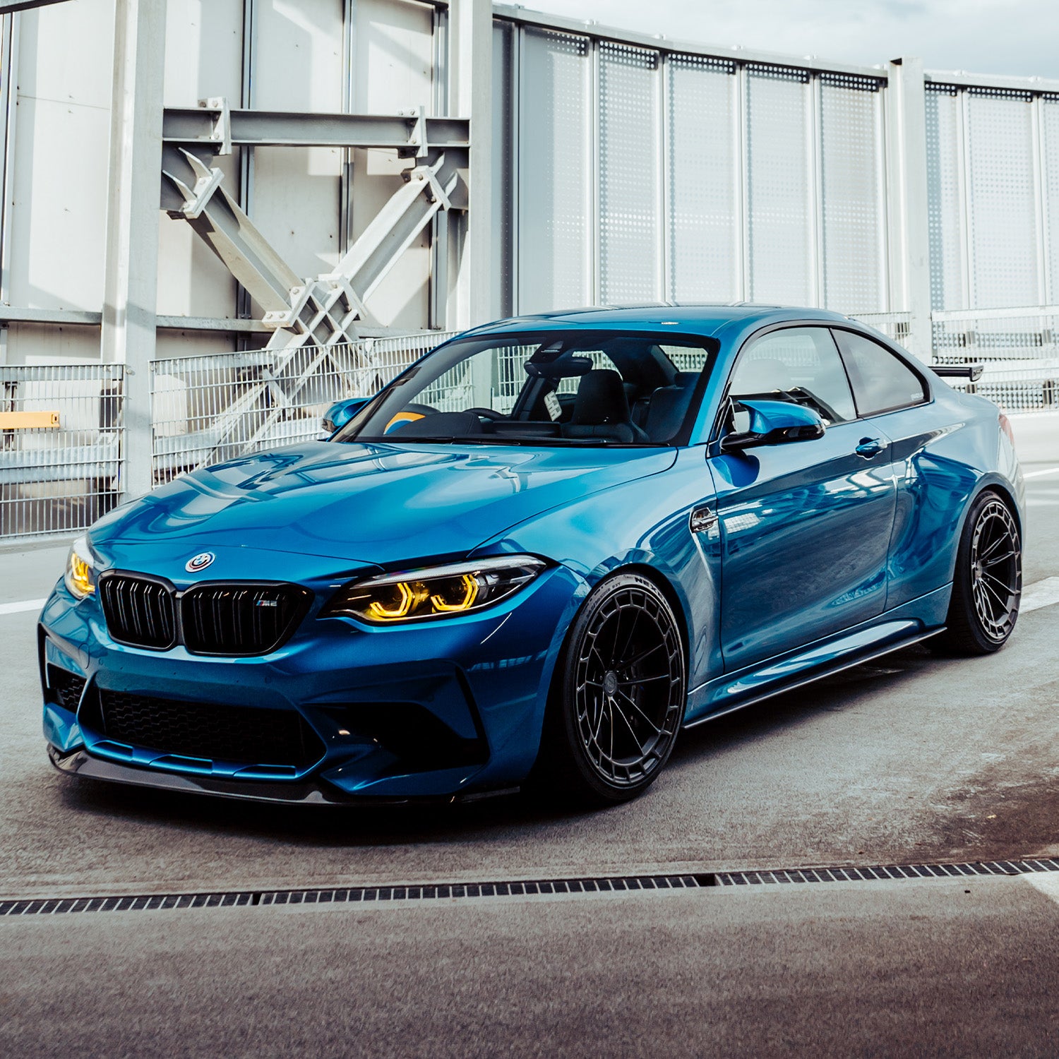 MHC+ BMW M2 Competition S55 GT Style Front Splitter In Gloss Pre Preg Carbon Fibre (F87C)-CCO