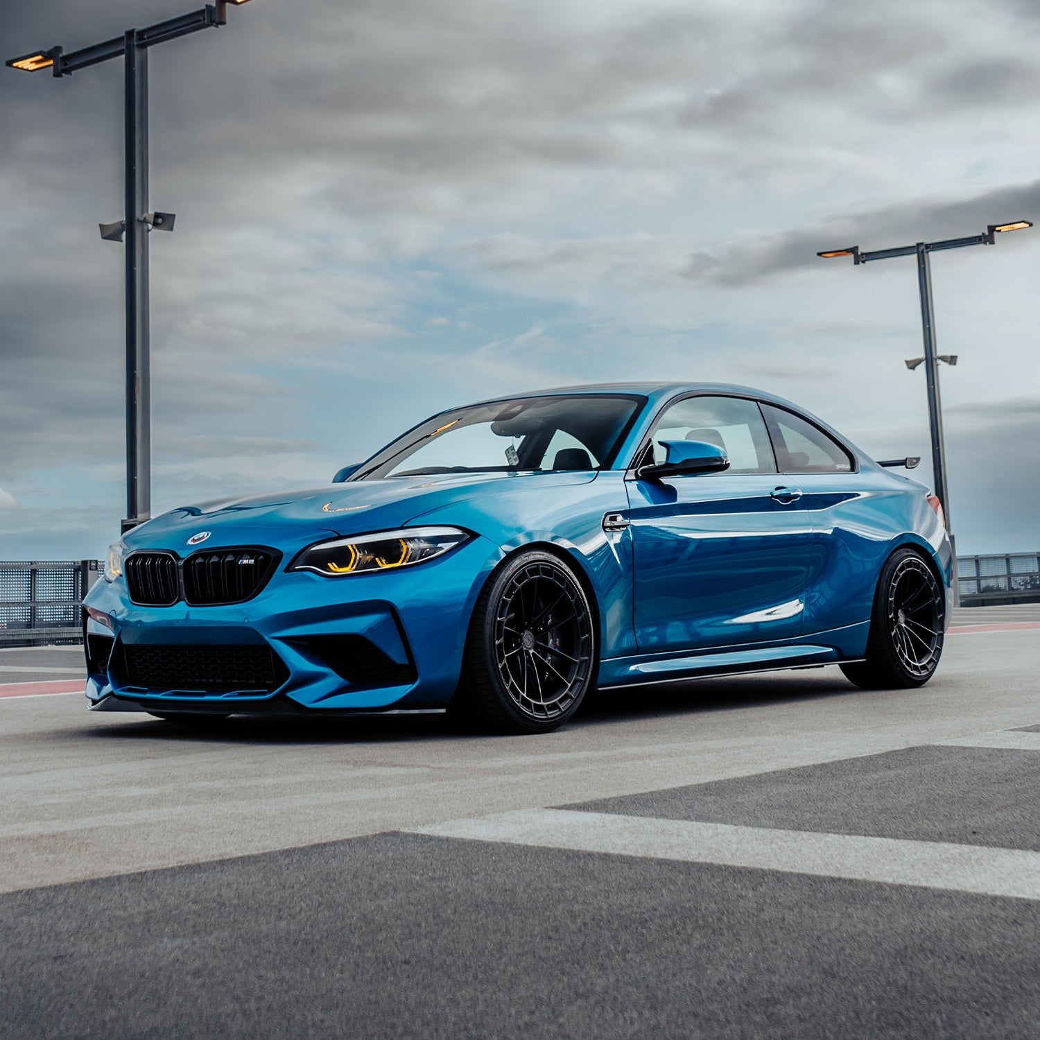 MHC+ BMW M2 Competition S55 GT Style Front Splitter In Gloss Pre Preg Carbon Fibre (F87C)-CCO