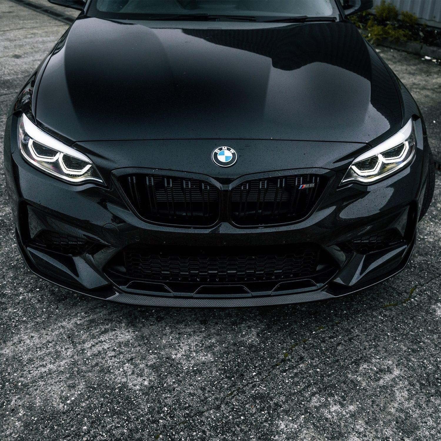 MHC+ BMW M2 Competition Performance Style Front Splitter In Gloss Pre Preg Carbon Fibre (F87C)-CCO