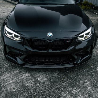 MHC+ BMW M2 Competition Performance Style Front Splitter In Gloss Pre Preg Carbon Fibre (F87C)-CCO