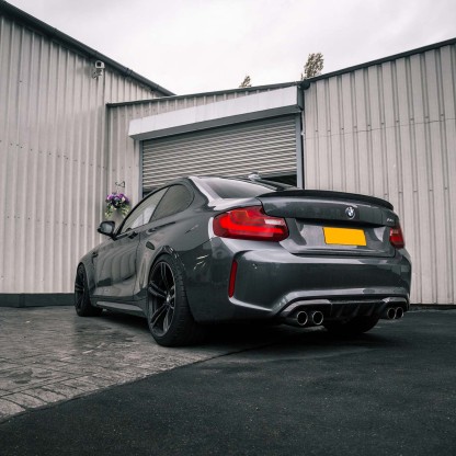 MHC+ BMW M2/M2 Competition Performance Style Rear Diffuser In Gloss Pre Preg Carbon Fibre (F87)-CCO