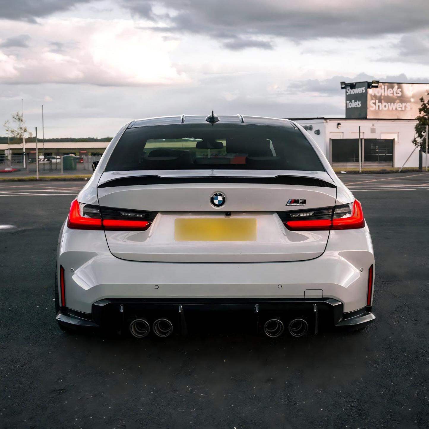 MHC+ BMW M3 CS Style Rear Spoiler In Pre Preg Carbon Fibre (G80)-CCO