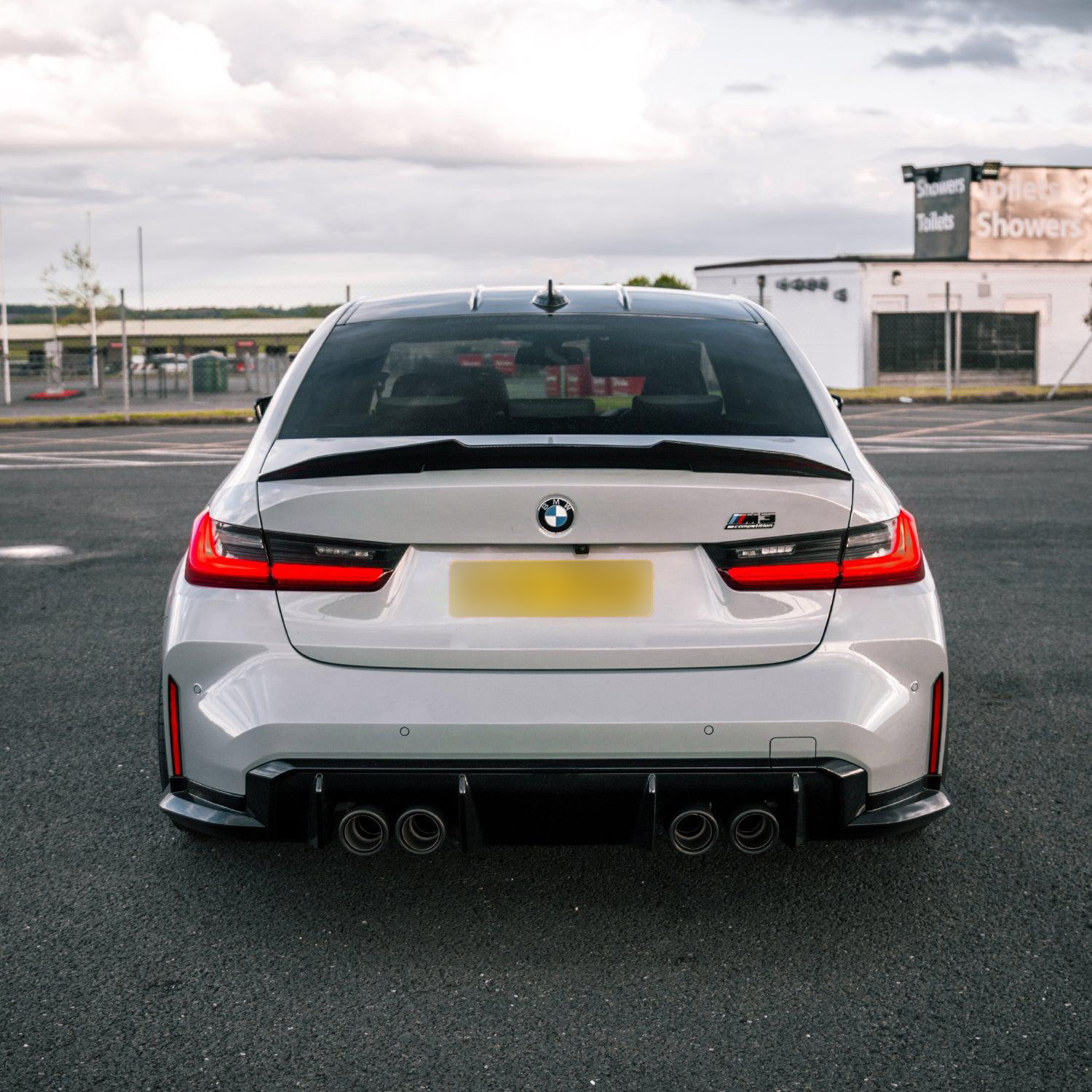MHC+ BMW M3 Ducktail Style Rear Spoiler In Pre Preg Carbon Fibre (G80)-CCO