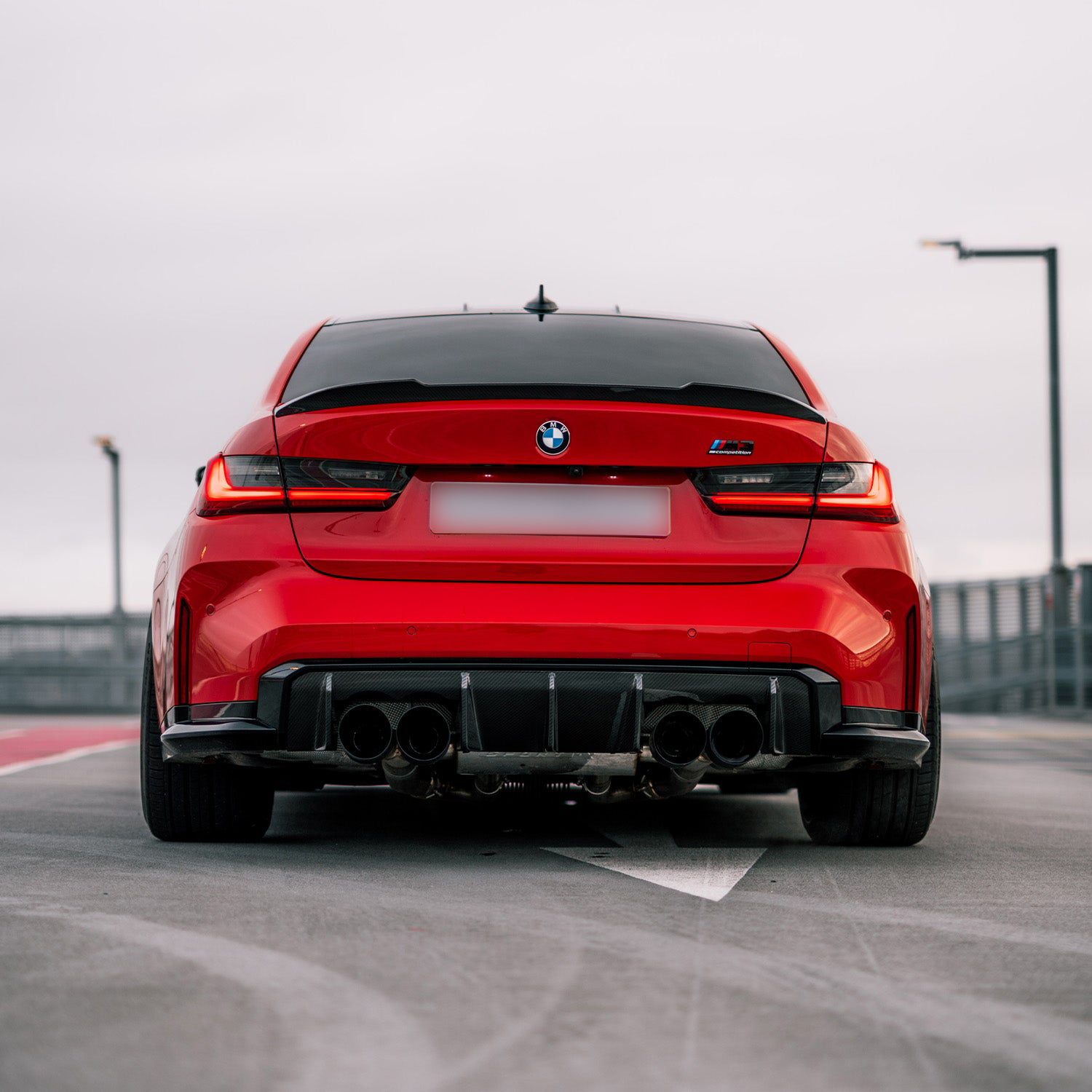 MHC+ BMW M3/M4 Performance Style Rear Diffuser In Pre Preg Carbon Fibre (G80/G81/G82/G83)-CCO