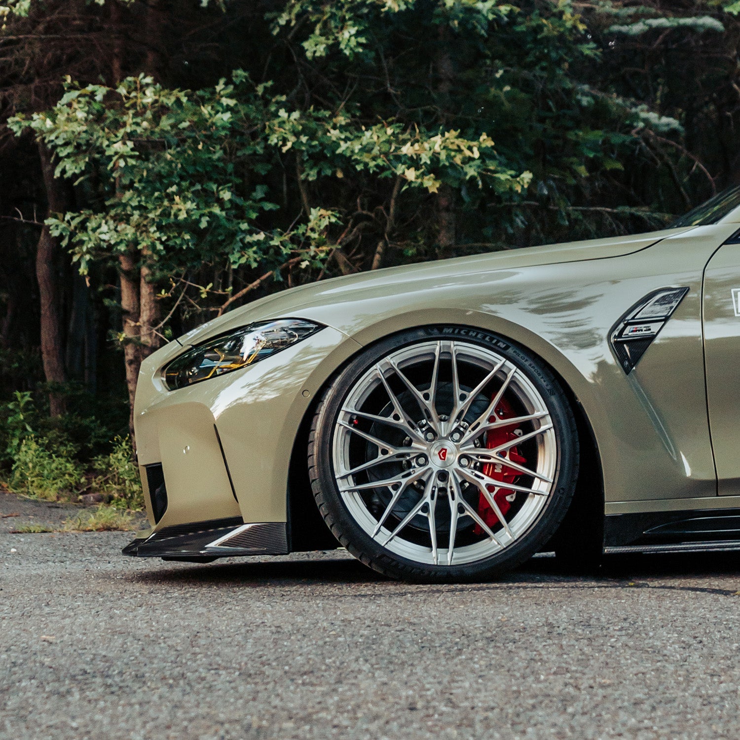 MHC+ BMW M3/M4 SP2 Front Splitter In Pre Preg Carbon Fibre (G80/G81/G82/G83)-CCO