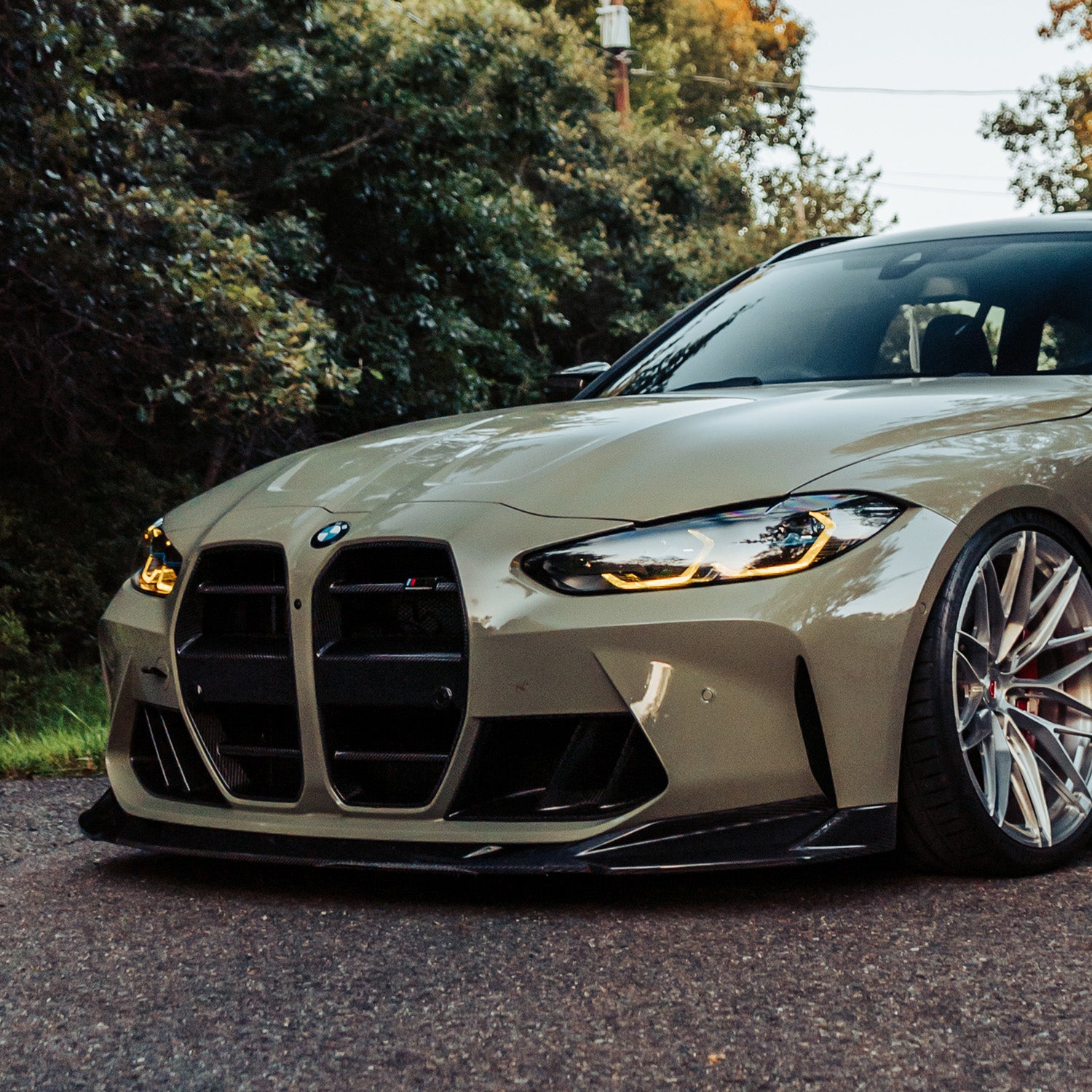 MHC+ BMW M3/M4 SP2 Front Splitter In Pre Preg Carbon Fibre (G80/G81/G82/G83)-CCO