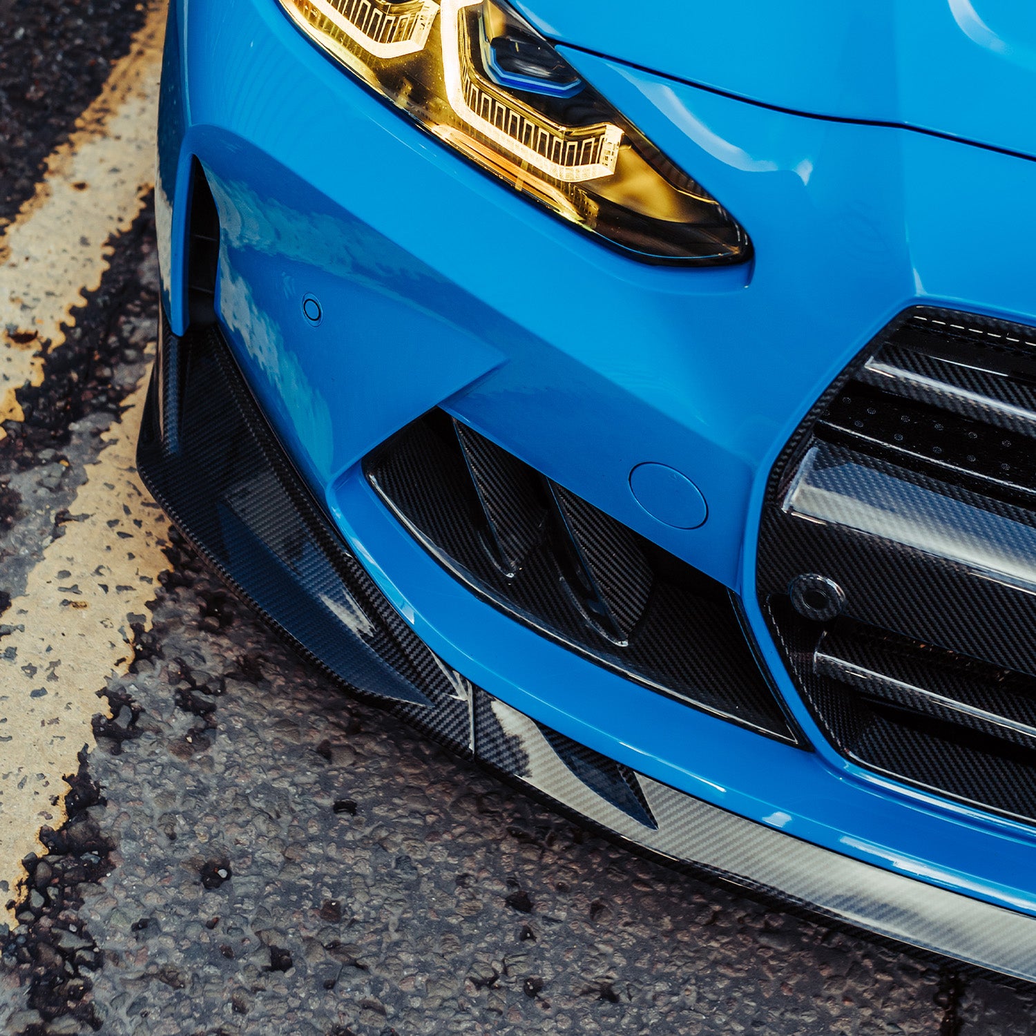 MHC+ BMW M3/M4 SP2 Front Splitter In Pre Preg Carbon Fibre (G80/G81/G82/G83)-CCO