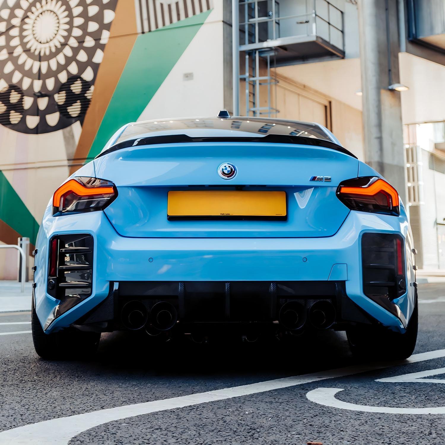 MHC+ BMW M2 G87 OEM Style Rear Diffuser In Pre Preg Gloss Carbon Fibre (G87)-CCO