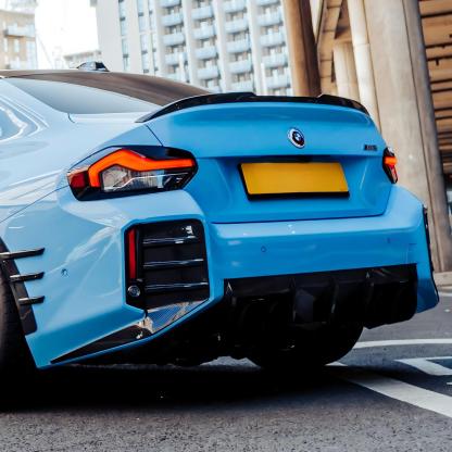 MHC+ BMW M2 G87 OEM Style Rear Diffuser In Pre Preg Gloss Carbon Fibre (G87)-CCO