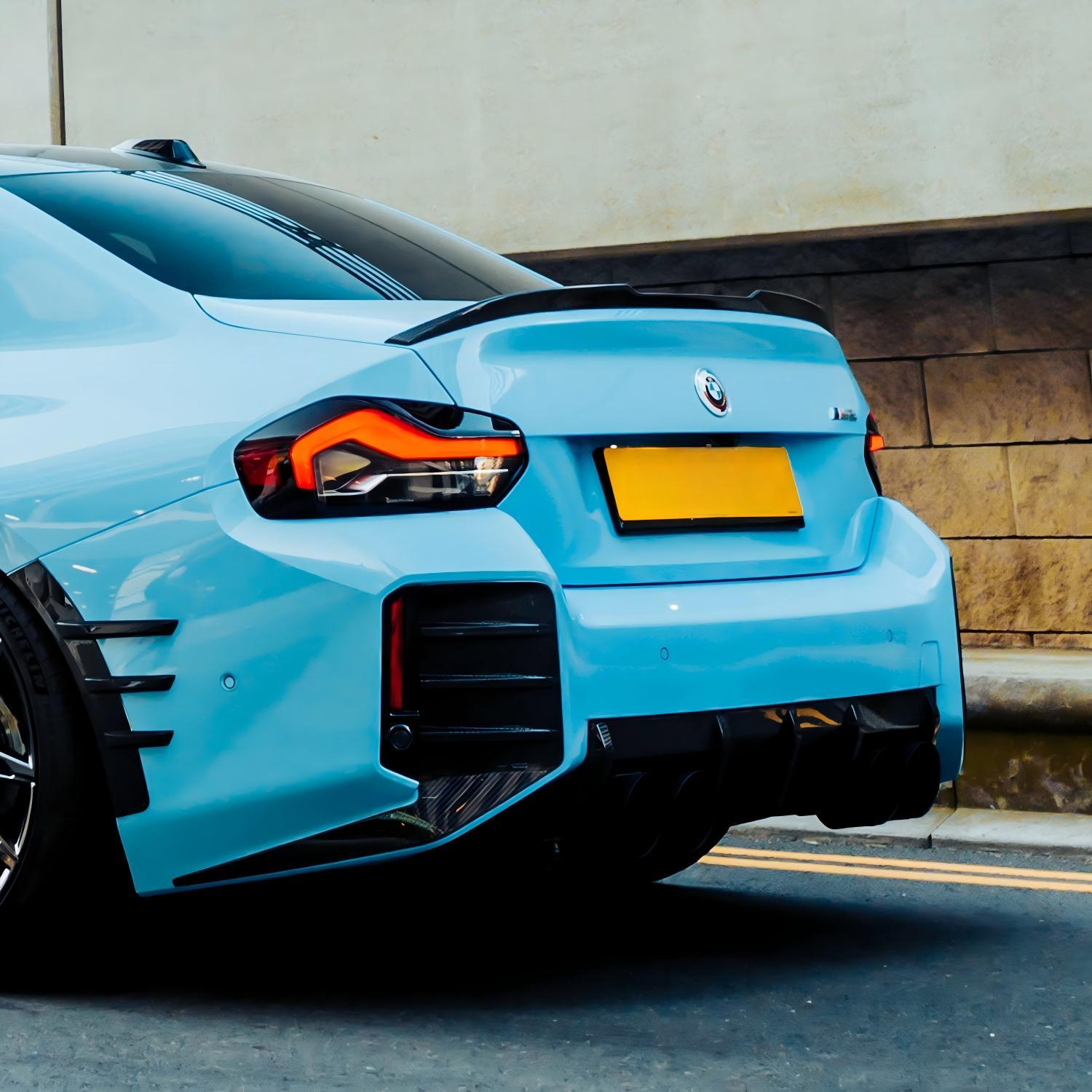 MHC+ BMW M2 G87 OEM Style Rear Diffuser In Pre Preg Gloss Carbon Fibre (G87)-CCO