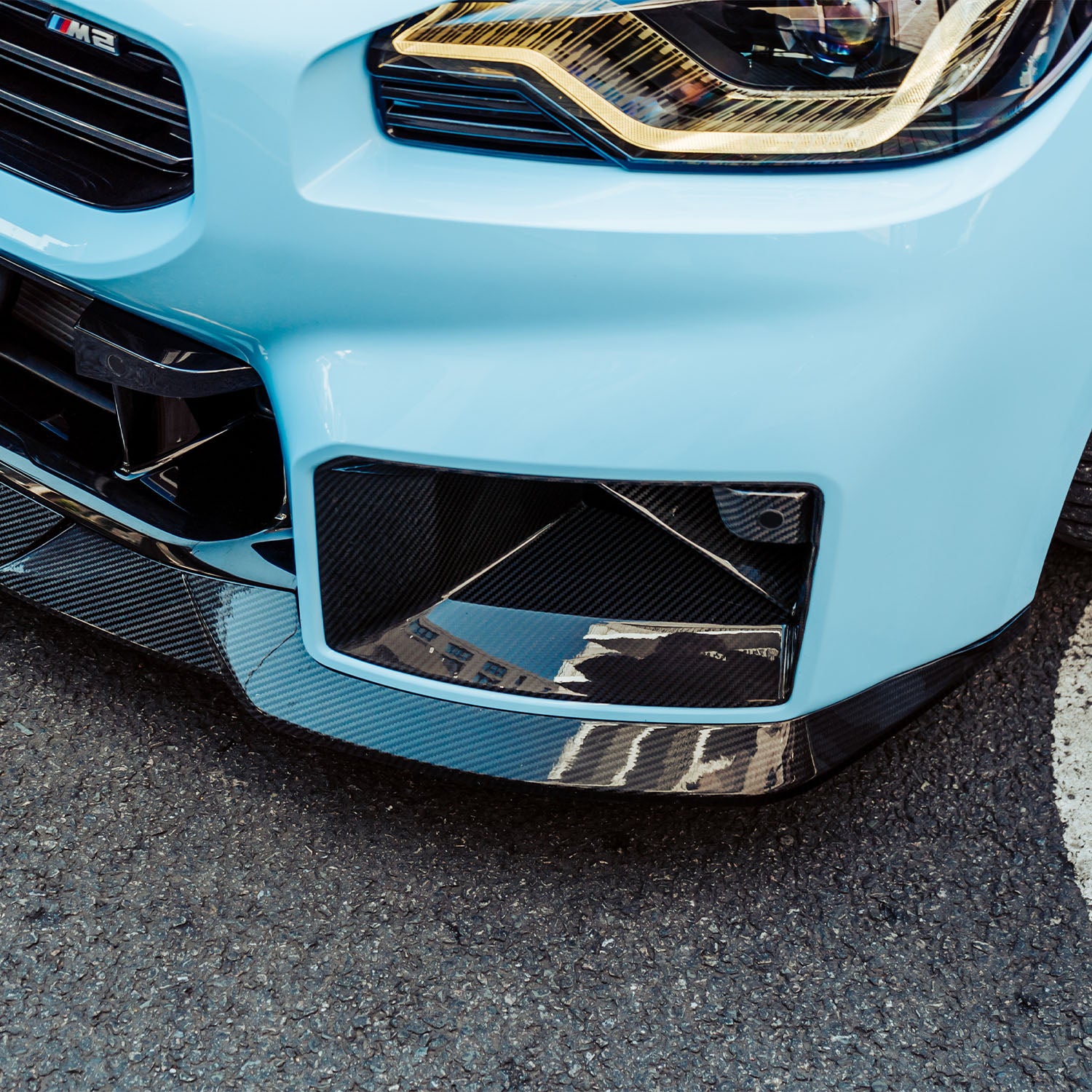 MHC+ BMW M2 G87 Performance Style Front Ducts In Pre Preg Gloss Carbon Fibre (G87)-CCO