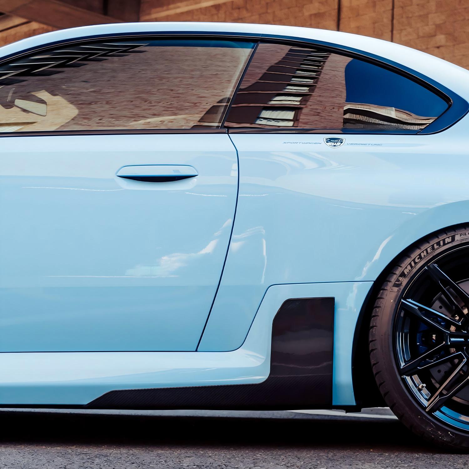 MHC+ BMW M2 G87 Performance Style Side Skirts In Pre Preg Gloss Carbon Fibre (G87)-CCO