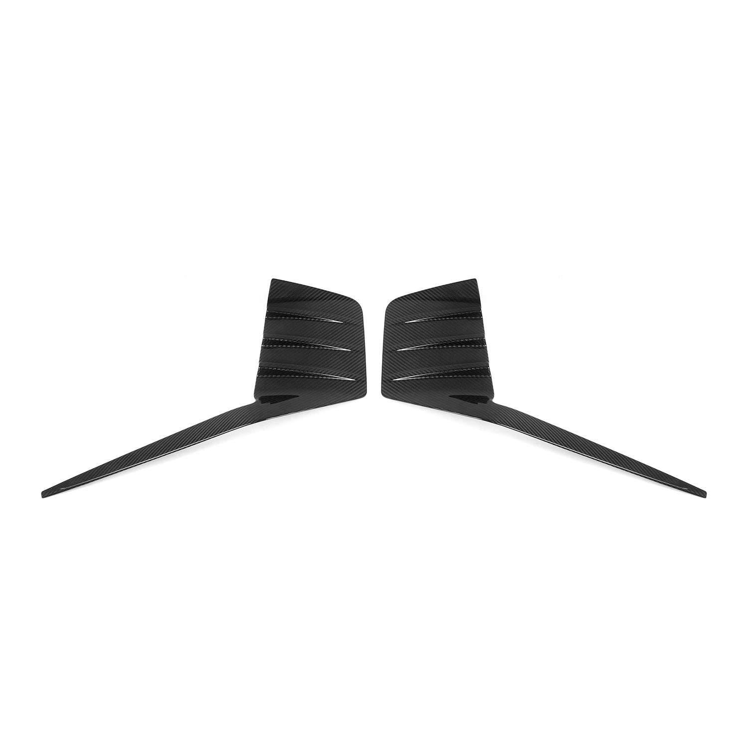 MHC+ BMW M2 G87 Performance Style Rear Rear Bumper Inserts In Pre Preg Gloss Carbon Fibre (G87)-CCO