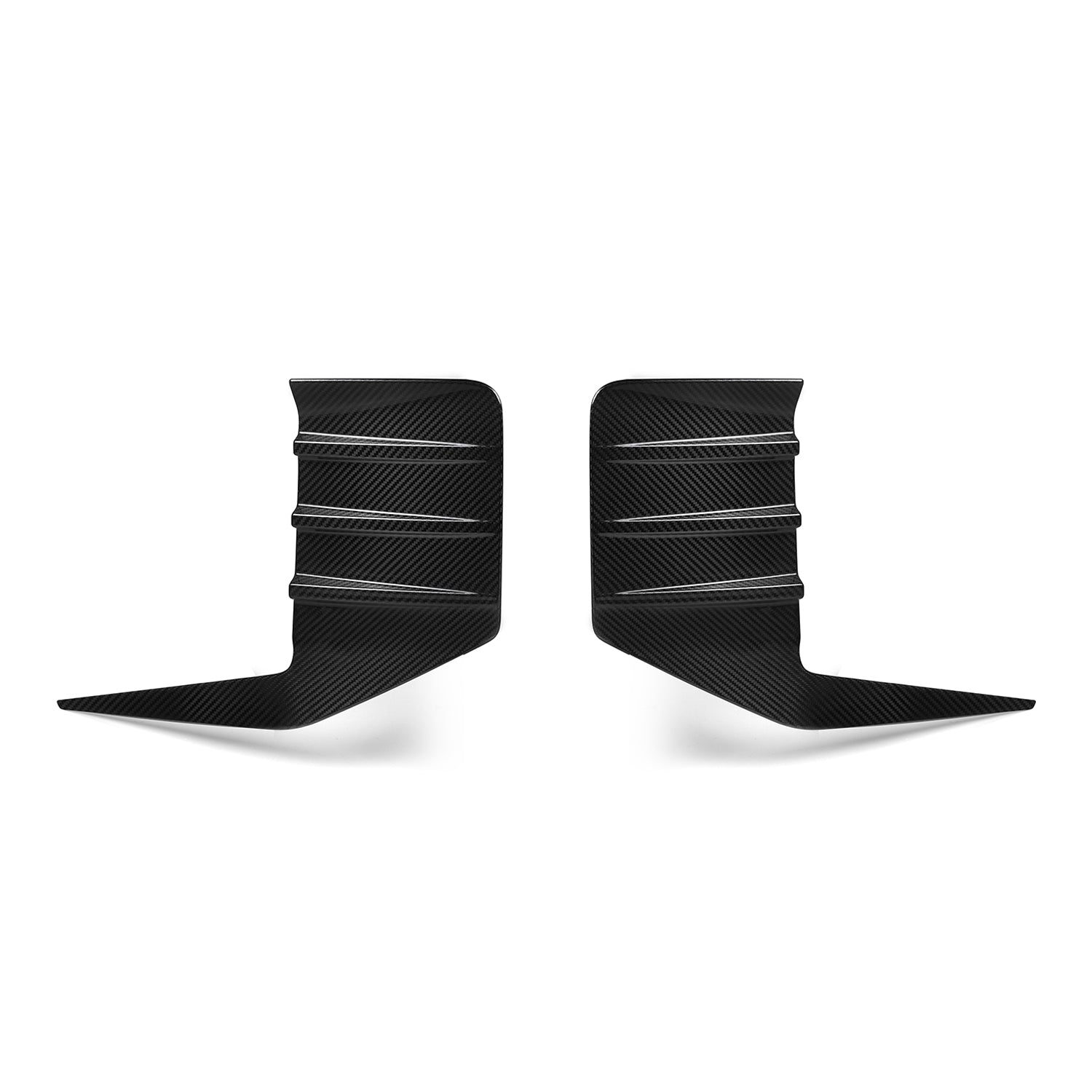 MHC+ BMW M2 G87 Performance Style Rear Rear Bumper Inserts In Pre Preg Gloss Carbon Fibre (G87)-CCO