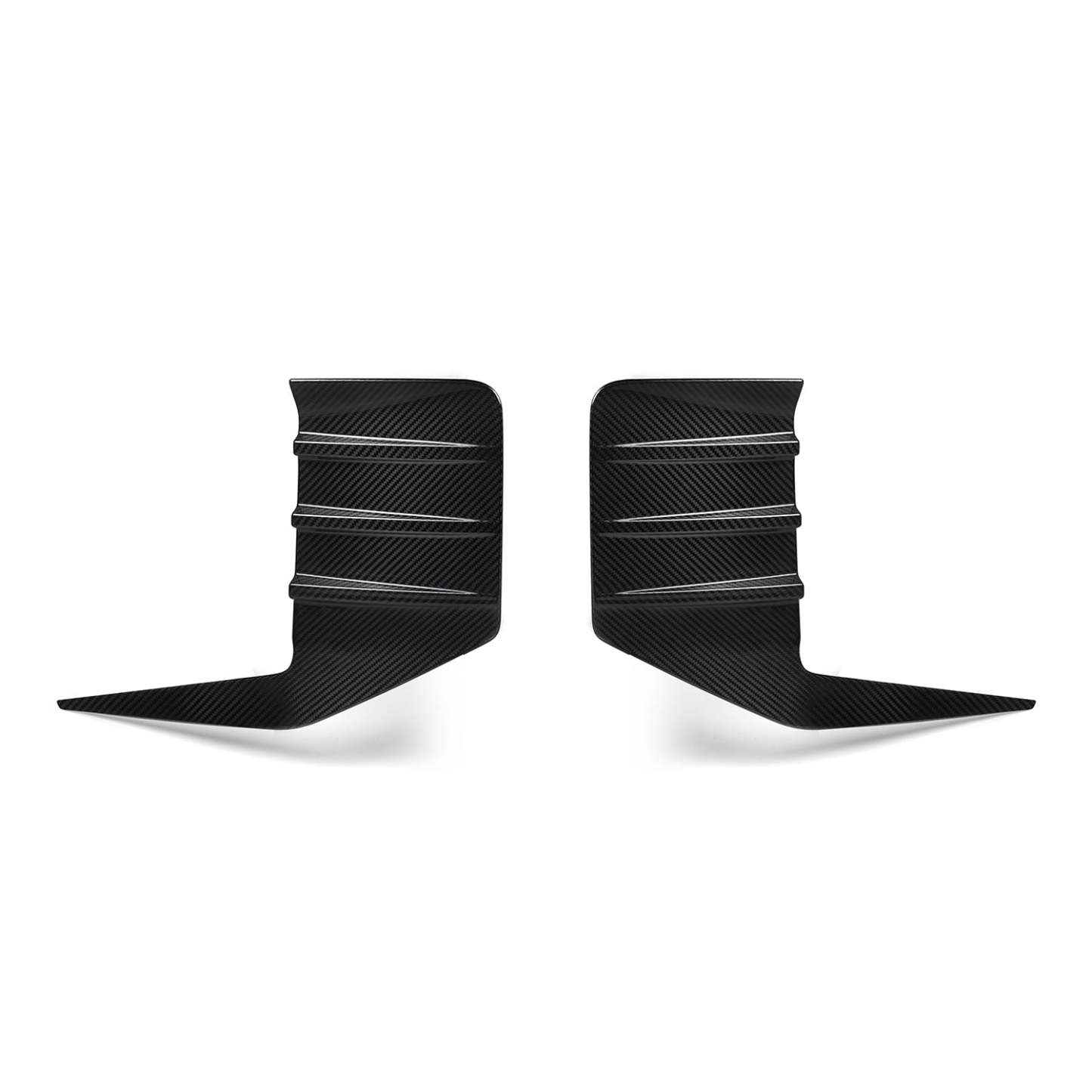 MHC+ BMW M2 G87 Performance Style Rear Rear Bumper Inserts In Pre Preg Gloss Carbon Fibre (G87)-CCO