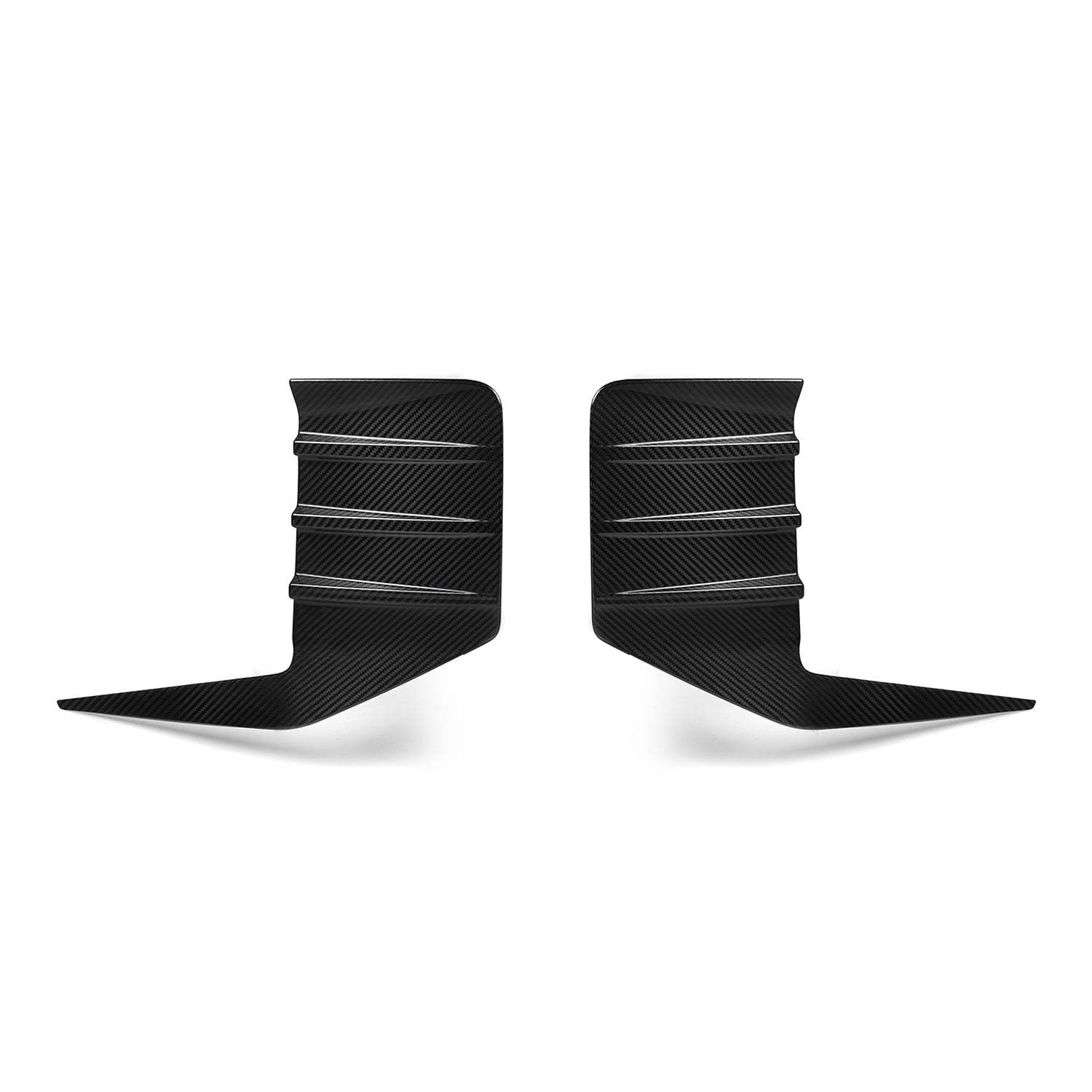 MHC+ BMW M2 G87 Performance Style Rear Rear Bumper Inserts In Pre Preg Gloss Carbon Fibre (G87)-CCO