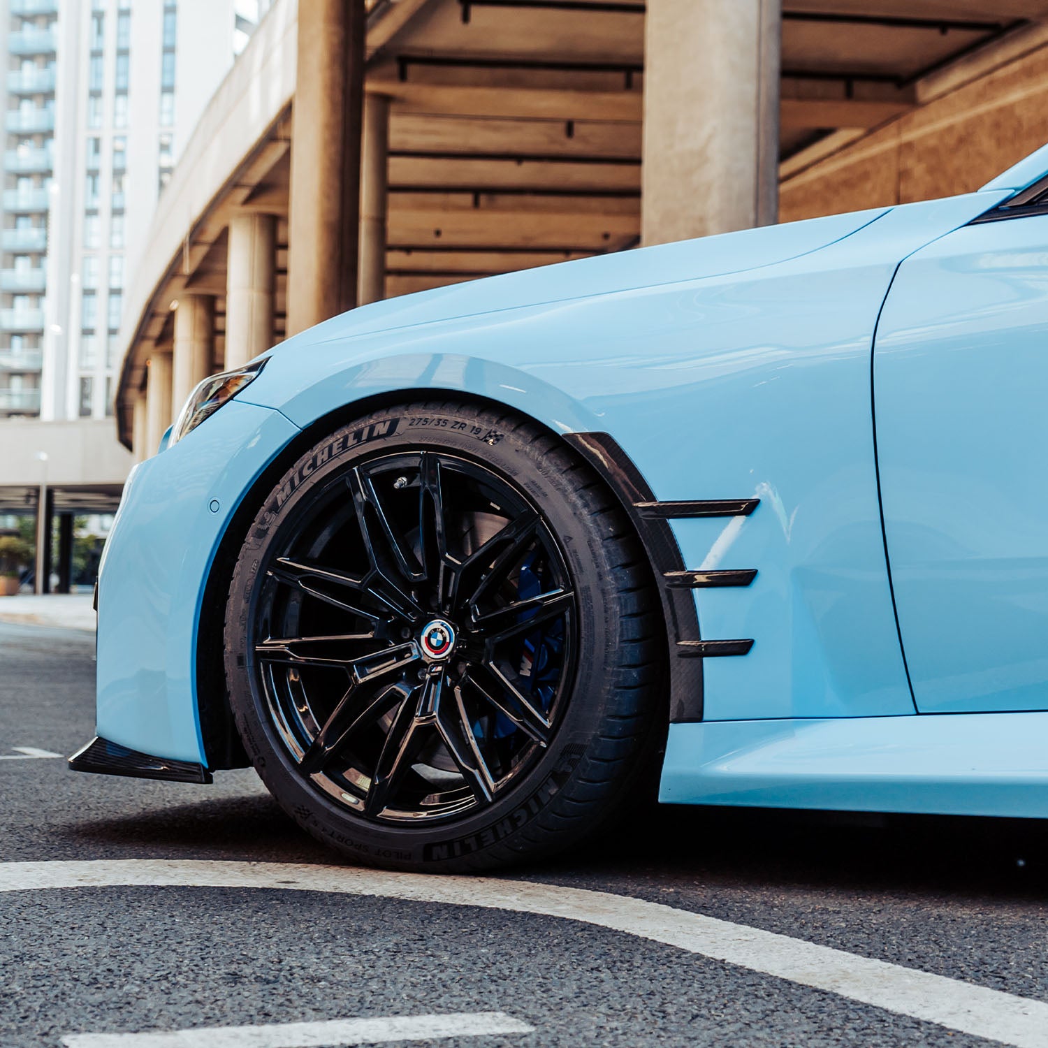 MHC+ BMW M2 G87 Performance Style Front Side Fender Trims In Pre Preg Gloss Carbon Fibre (G87)-CCO