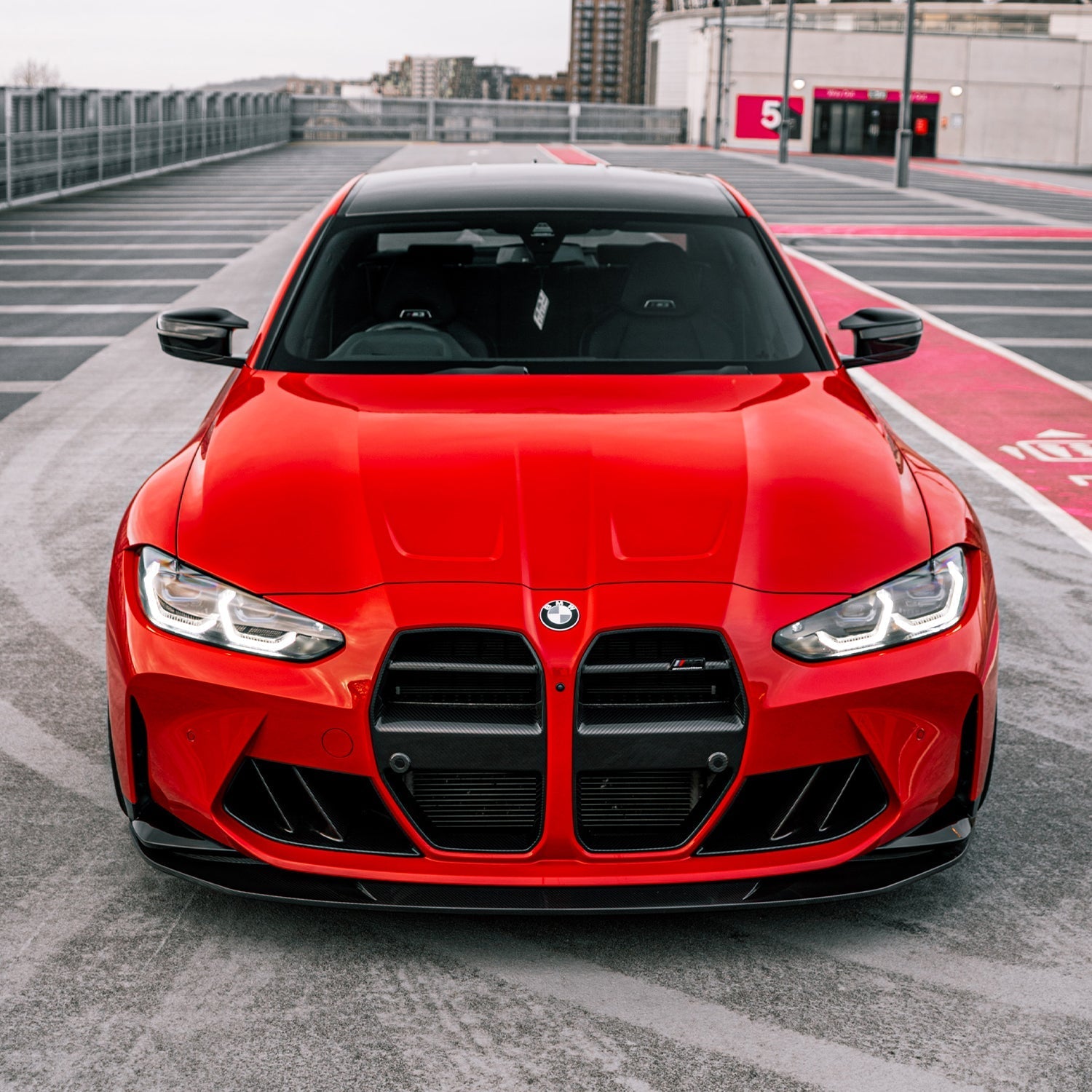 MHC+ BMW M3/M4 GT Style Front Grille With ACC In Pre Preg Carbon Fibre (G80/G81/G82/G83)-CCO