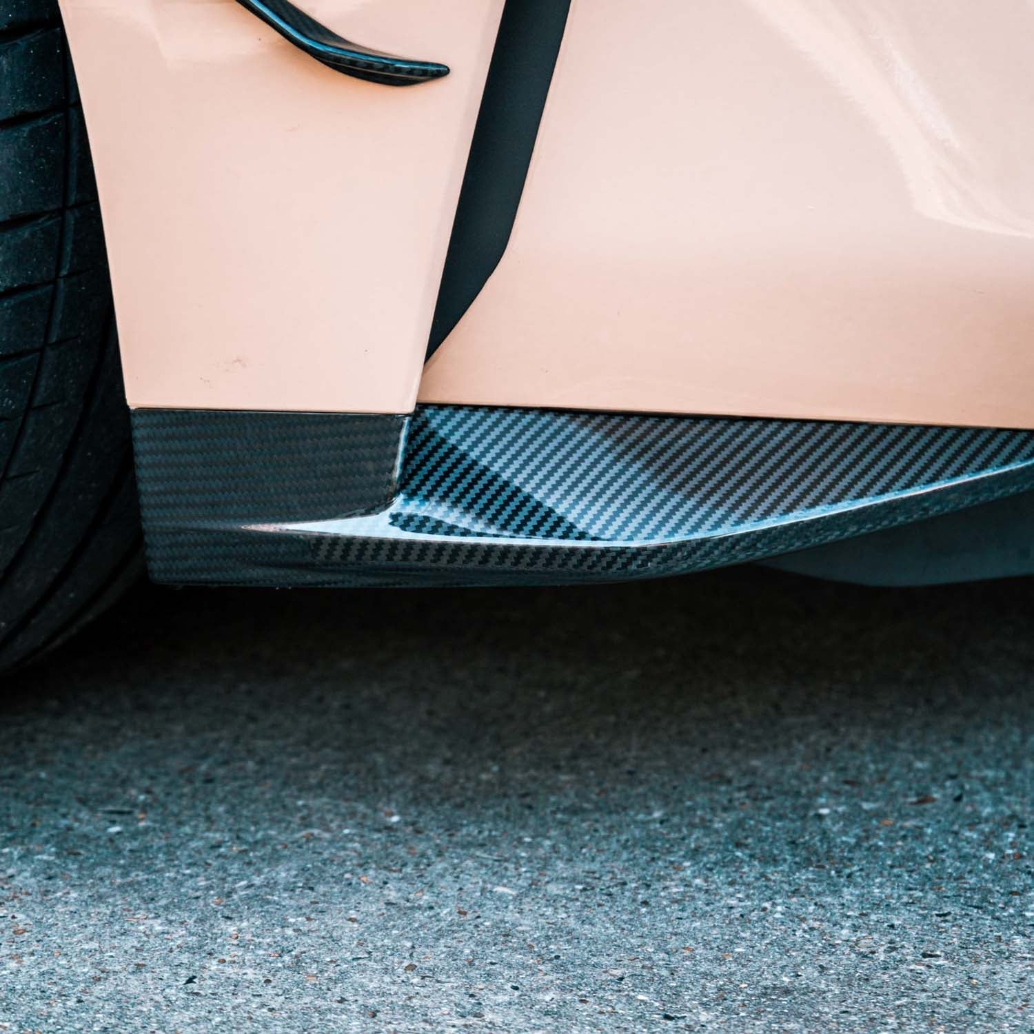 MHC+ BMW M3/M4 OEM Style Replacement Front Side Splitters In Pre Preg Carbon Fibre (G80/G81/G82/G83)-CCO