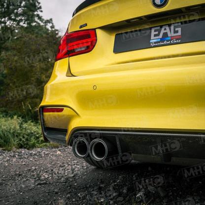 MHC+ BMW M3/M4 Performance Style Rear Diffuser In Gloss Pre Preg Carbon Fibre (F80/F82/F83)-CCO