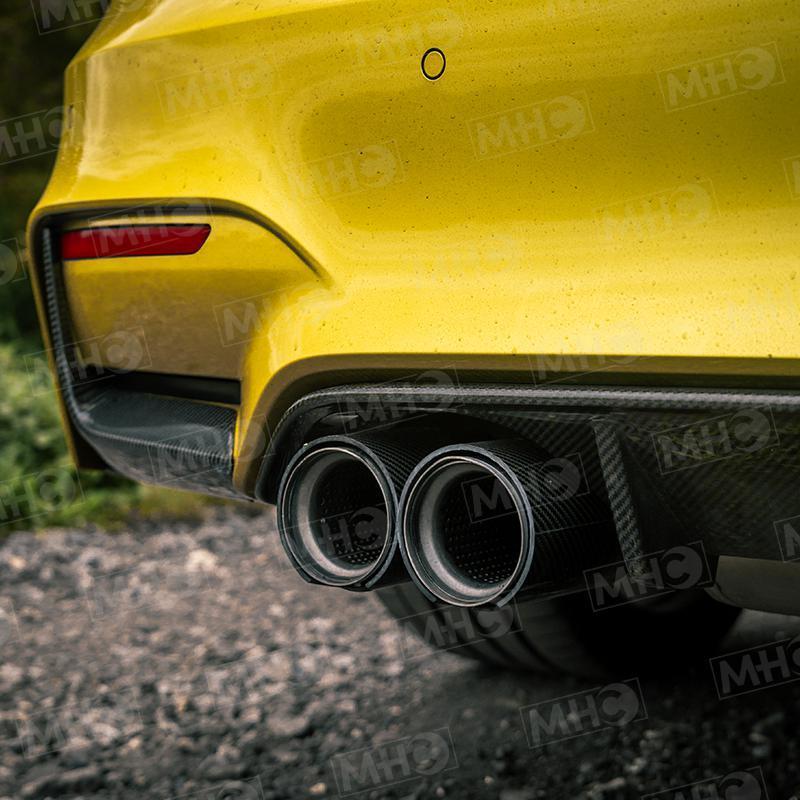 MHC+ BMW M3/M4 Performance Style Rear Diffuser In Gloss Pre Preg Carbon Fibre (F80/F82/F83)-CCO