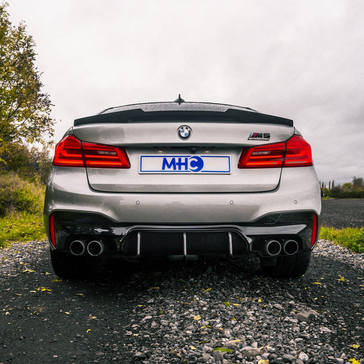 MHC+ BMW M5/5 Series M4 Style Rear Spoiler In Pre Preg Carbon Fibre (F90/G30)-CCO