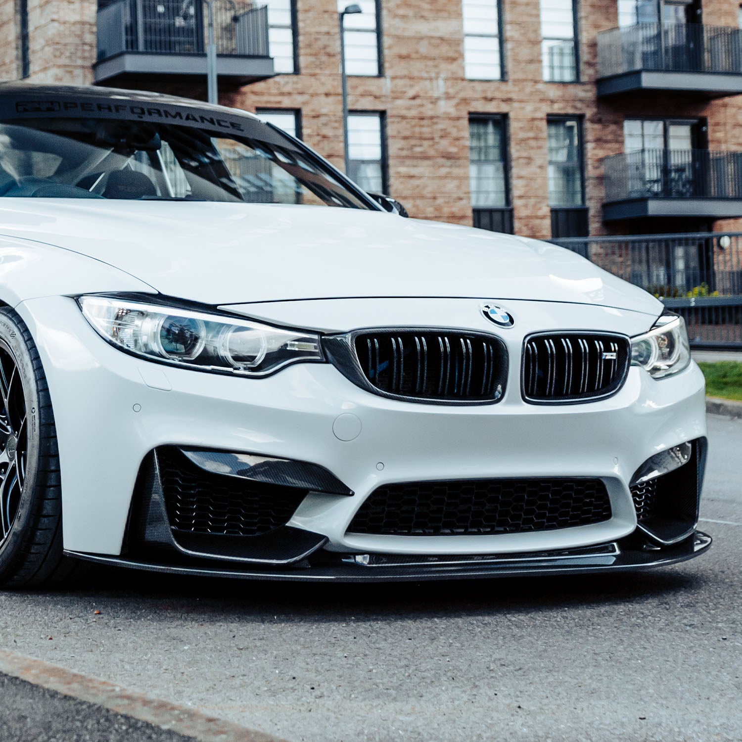 MHC+ BMW M3/M4 GT Style Front Splitter In Gloss Pre Preg Carbon Fibre (F80/F82/F83)-CCO
