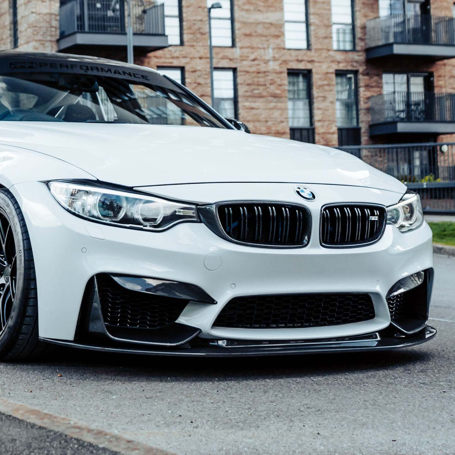 MHC+ BMW M3/M4 GT Style Front Splitter In Gloss Pre Preg Carbon Fibre (F80/F82/F83)-CCO