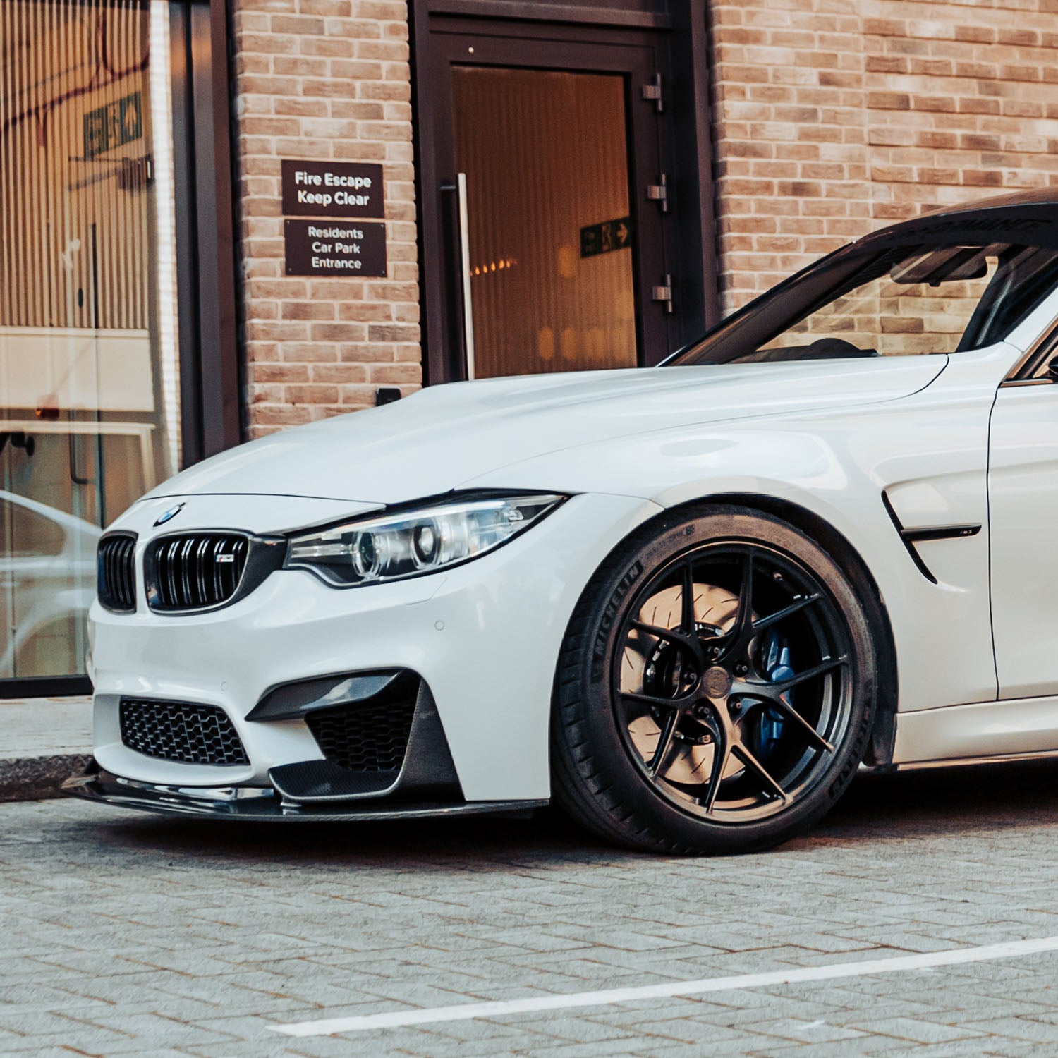 MHC+ BMW M3/M4 GT Style Front Splitter In Gloss Pre Preg Carbon Fibre (F80/F82/F83)-CCO