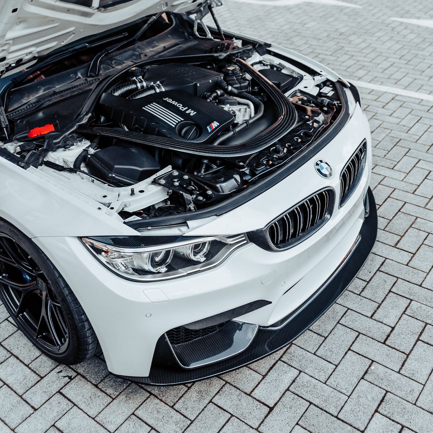 MHC+ BMW M3/M4 GT Style Front Splitter In Gloss Pre Preg Carbon Fibre (F80/F82/F83)-CCO