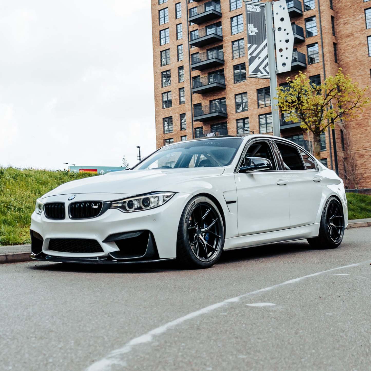 MHC+ BMW M3/M4 GT Style Front Splitter In Gloss Pre Preg Carbon Fibre (F80/F82/F83)-CCO