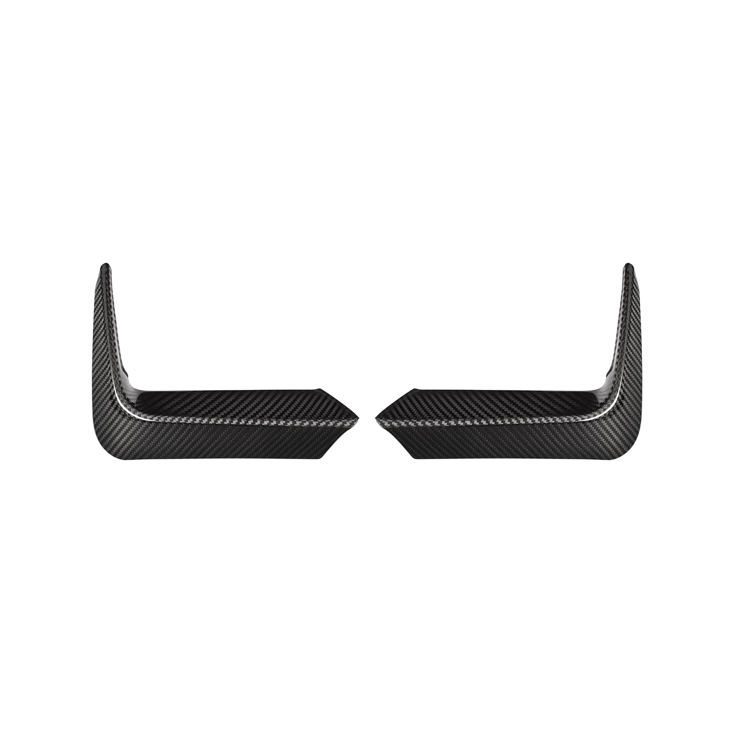 MHC+ BMW M3/M4 Rear Bumper Inserts In Gloss Pre Preg Carbon Fibre (F80/F82/F83)-CCO