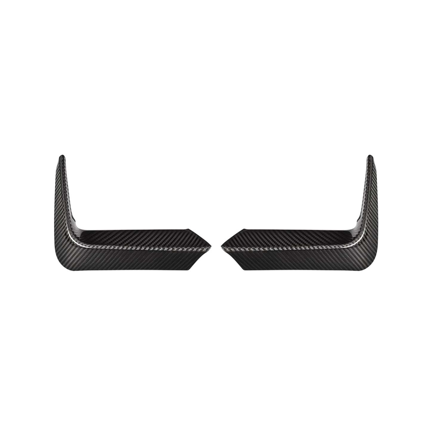 MHC+ BMW M3/M4 Rear Bumper Inserts In Gloss Pre Preg Carbon Fibre (F80/F82/F83)-CCO