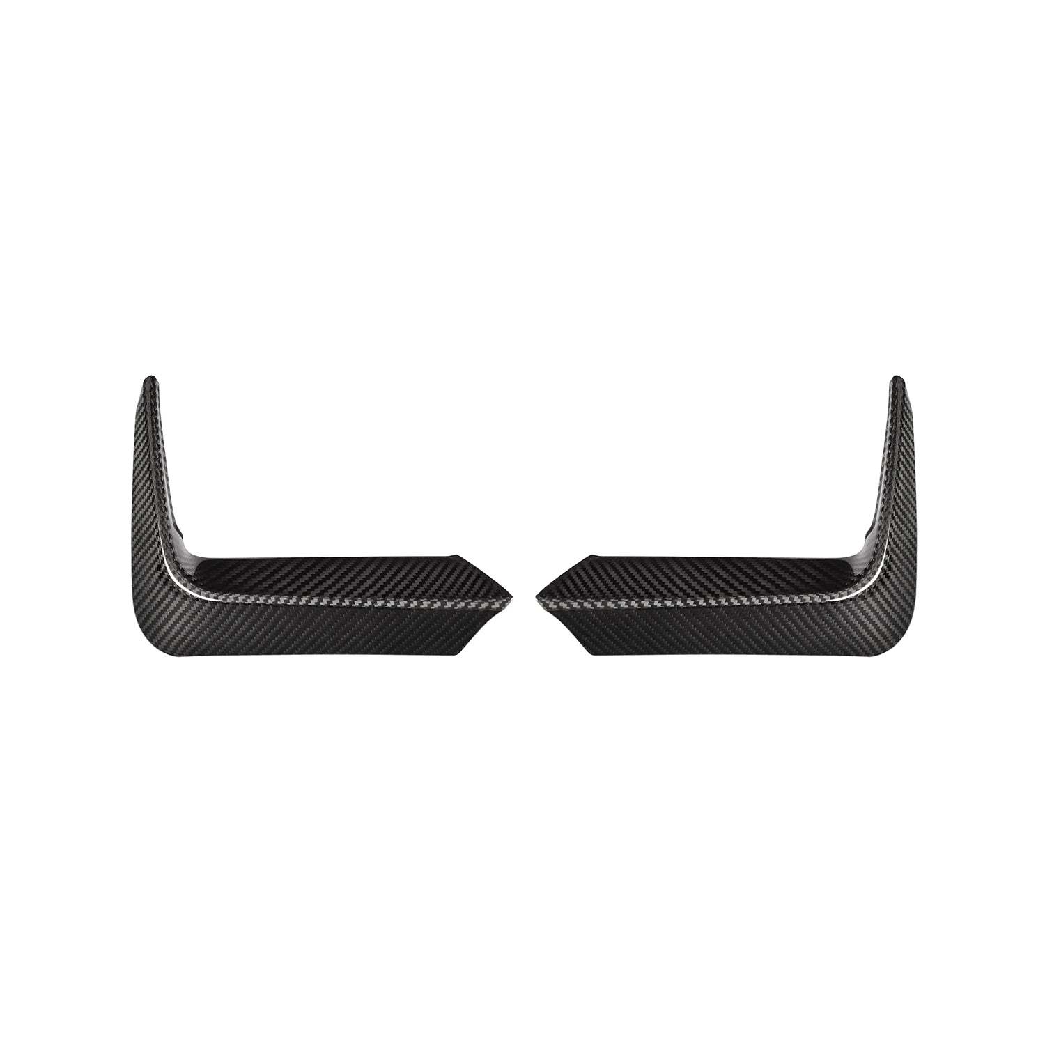 MHC+ BMW M3/M4 Rear Bumper Inserts In Gloss Pre Preg Carbon Fibre (F80/F82/F83)-CCO