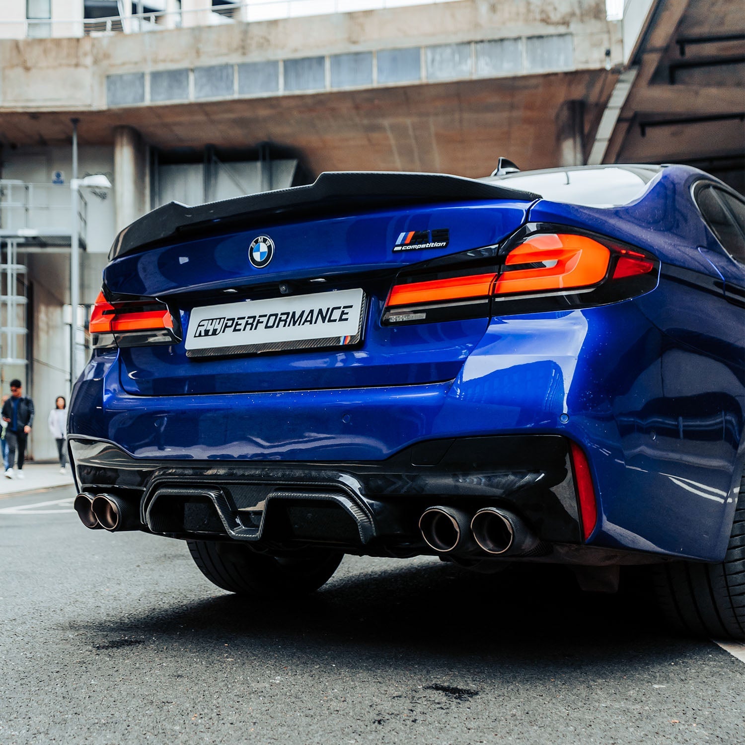 MHC+ BMW M5/5 Series Ducktail Style Rear Spoiler In Pre Preg Carbon Fibre (F90/G30)-CCO