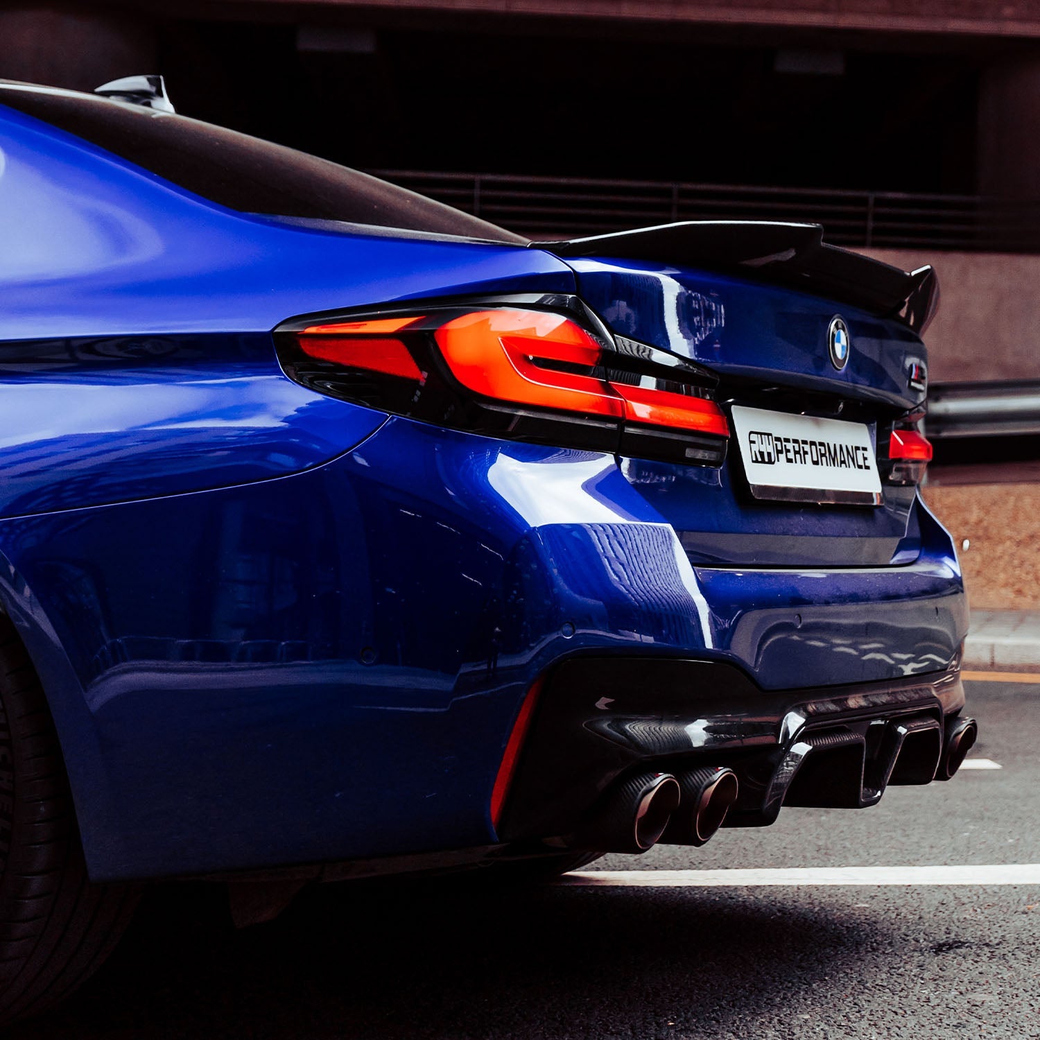 MHC+ BMW M5/5 Series Ducktail Style Rear Spoiler In Pre Preg Carbon Fibre (F90/G30)-CCO